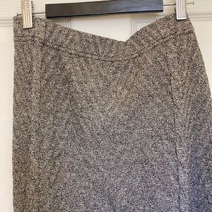 St. John “Santana” dappled wool knit straight skirt elastic waist & cable detail